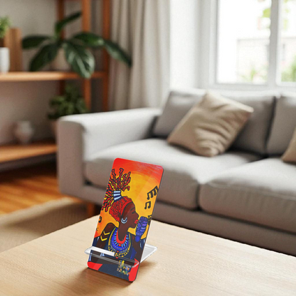 Artistic Smartphone Display Stand - Vibrant Music Theme