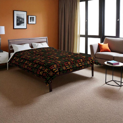Boho Comforter, Aztec Pattern Bedding, Cozy Home Decor, Tribal Print Duvet Cover