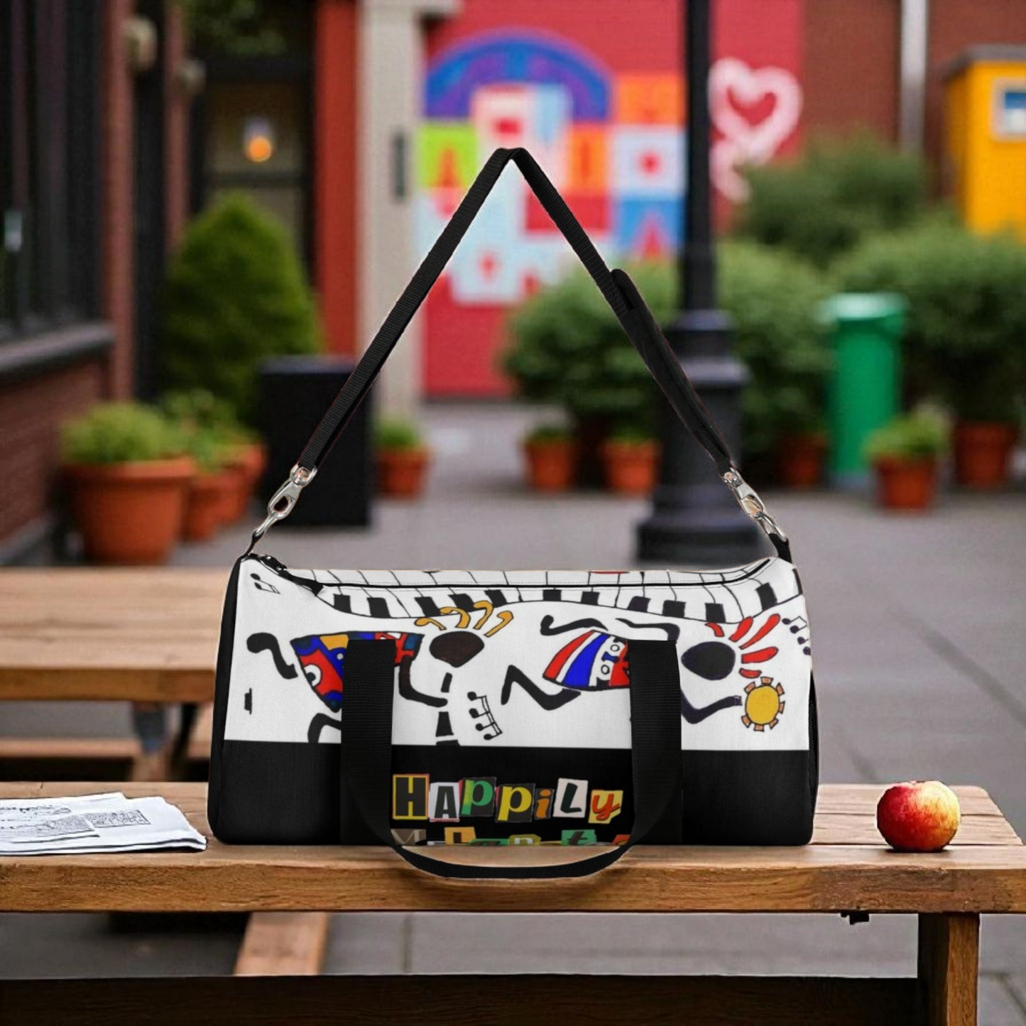 Ethnic Music Art Handmade Duffel - Bohemian Style Travel Bag