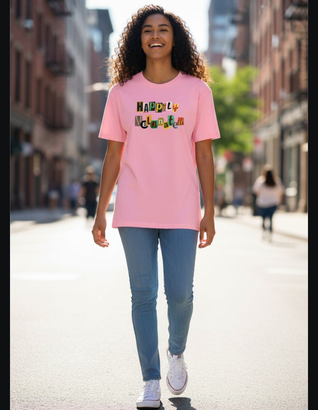 Crowned Black Woman Art Graphic Vintage Wash Drop Shoulder T-shirt