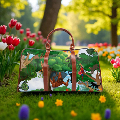 Vibrant Jungle Waterproof Travel Bag - Eco-Friendly Adventure Tote