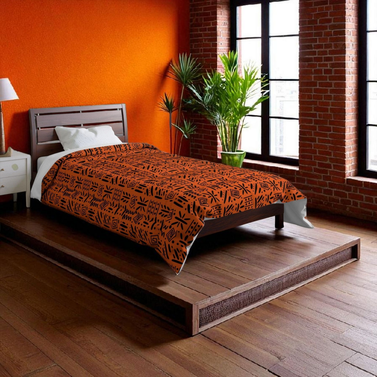 Boho Comforter, Aztec Pattern Bedding, Cozy Home Decor, Tribal Print Duvet Cover Printify