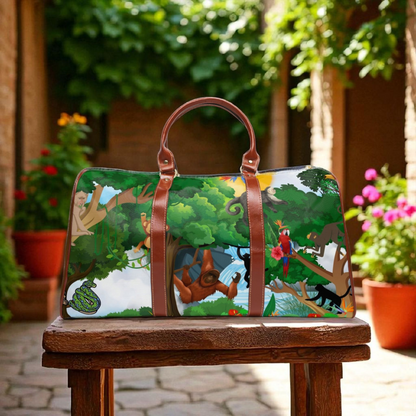 Vibrant Jungle Waterproof Travel Bag - Eco-Friendly Adventure Tote