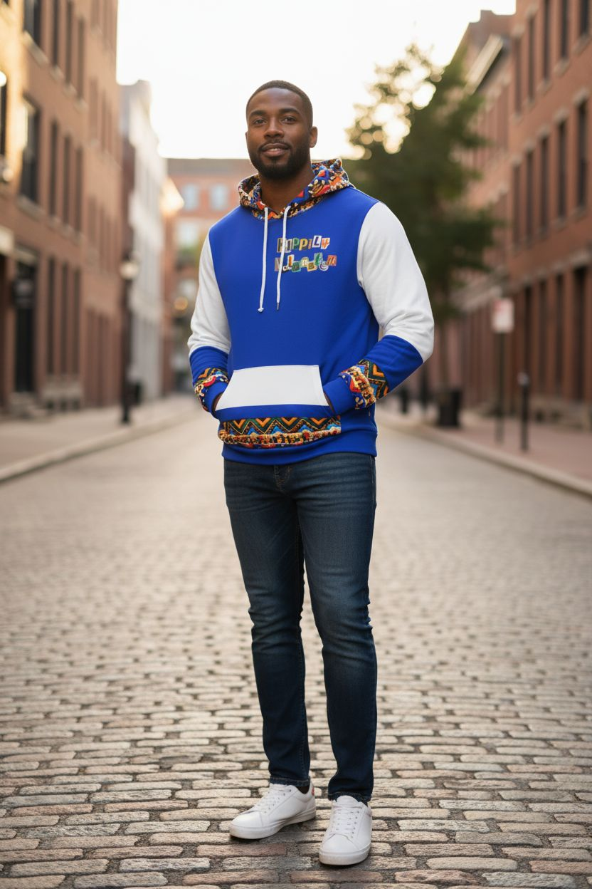 Handcrafted Ethnic Patterned Unisex Hoodie, Artisan Tribal Design Teespring