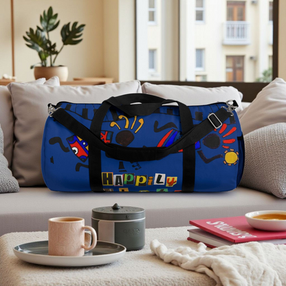 Afro Music Cartoon Piano Art Handcrafted Duffel Bag - Musician Gift, Travel Bag, Music Lover Gym Bag