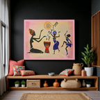 Original Hand Drawn Tribal Music Wall Art, Unique Ethnic Illustration Teespring