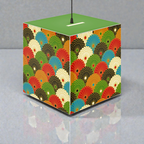 Japanese Fan Pattern Light Cube Lamp — Colorful Scallop Decorative Night Light Printify