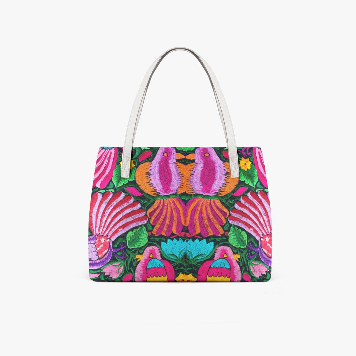 Ornithology Botanical Inspired Stylish PU Leather Tote Bag