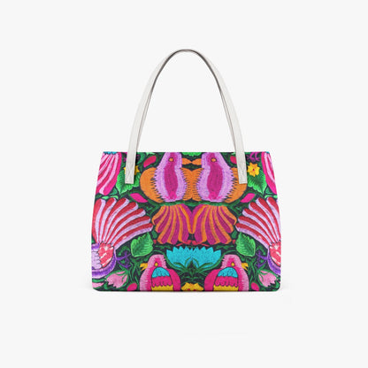 Ornithology Botanical Inspired Stylish PU Leather Tote Bag
