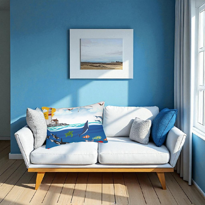 Ocean Adventure Lumbar Pillow - Nautical Marine Decor for Home