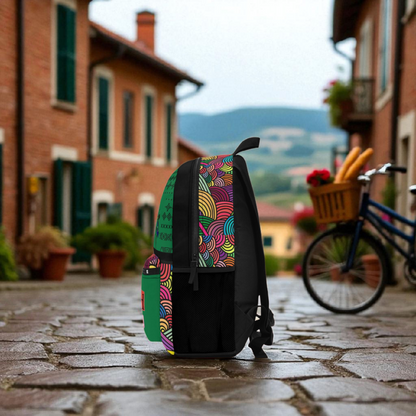 Unique Tribal Dance Backpack, Ethnic Music Festival Bag, Boho Rucksack, Aztec Design