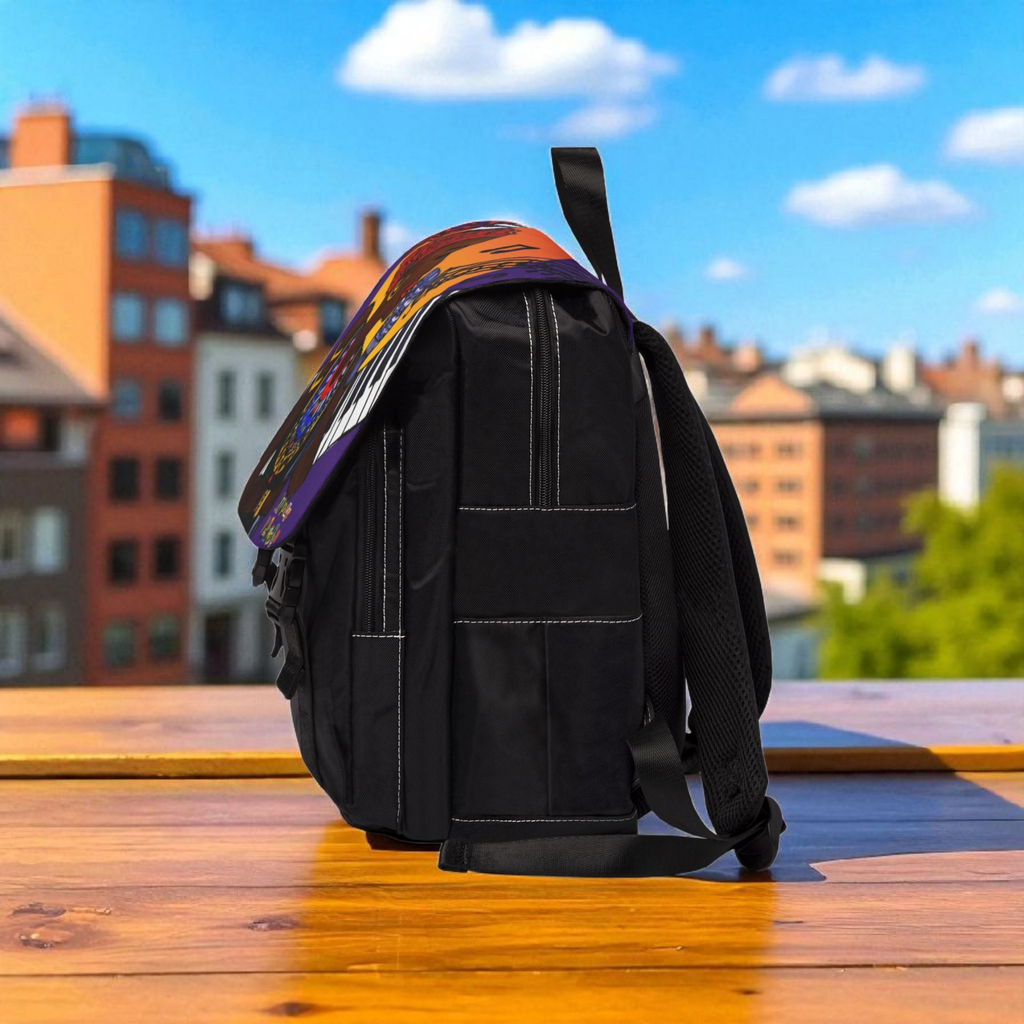Afro Singer, Music-Inspired Unisex Shoulder Backpack - Stylish & Functional Printify