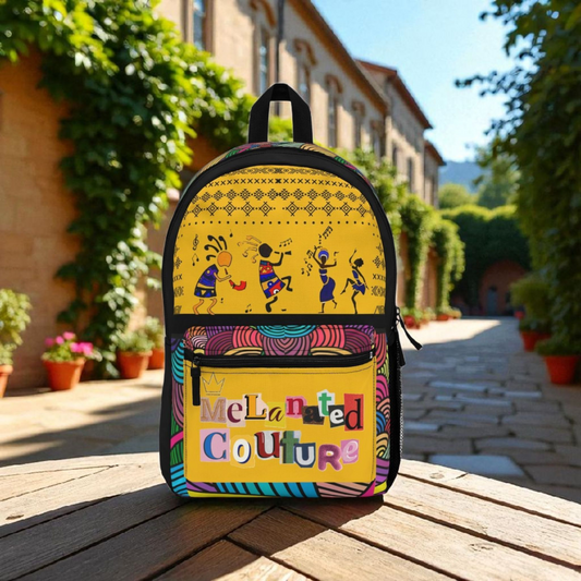 Colorful Tribal Dance Backpack, Ethnic Music Festival Bag, Boho Rucksack