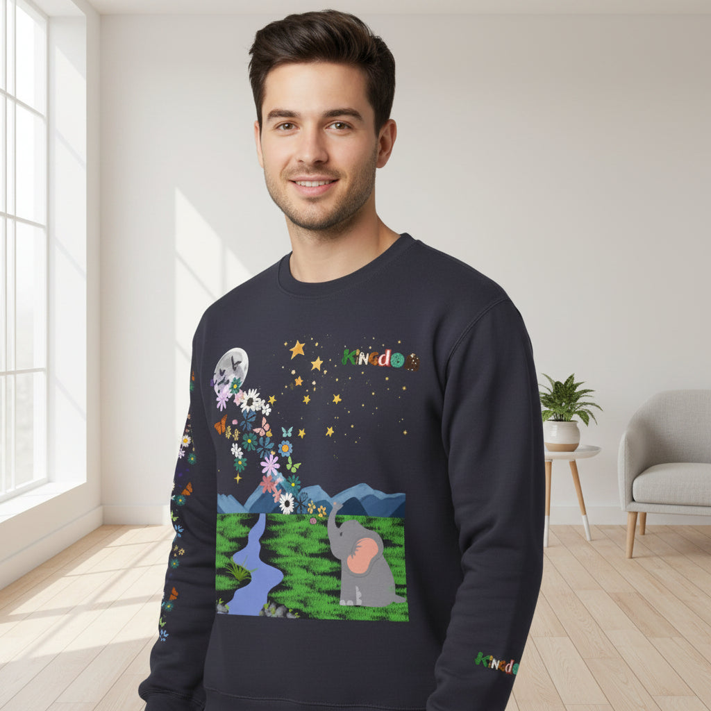 Galaxy Art Unisex Sweatshirt, Handcrafted Space Design