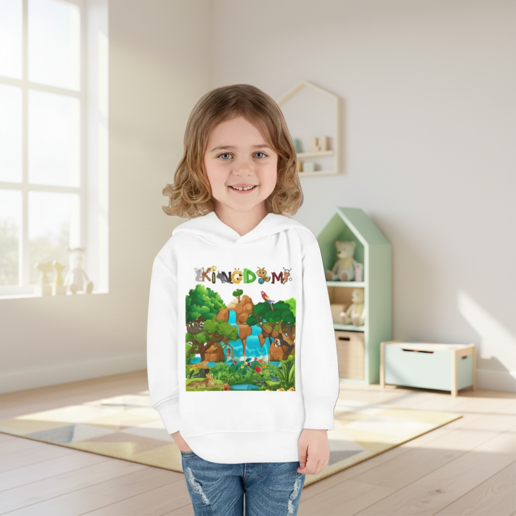 Jungle Life Toddler Hoodie, Kids Safari Pullover, Wildlife Theme , Graphic Nature Boy/Girl Jacket Printify