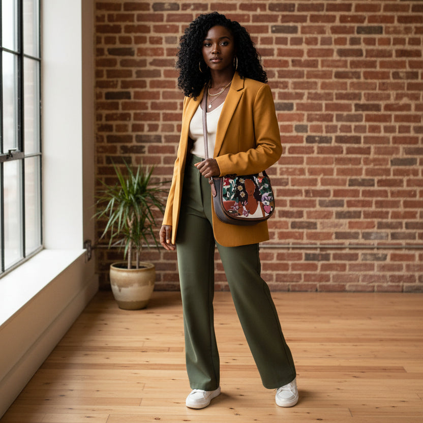 Single-strap Bag featuring  Afro-inspired Art and Music Design Yoycol