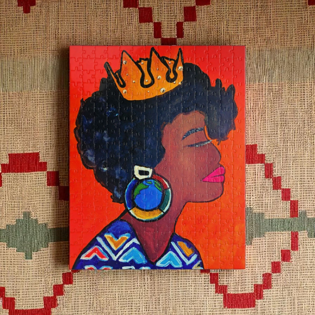 Queen's Crown Puzzle - Multiple Sizes (pieces) - Empowering Art for All Ages Printify