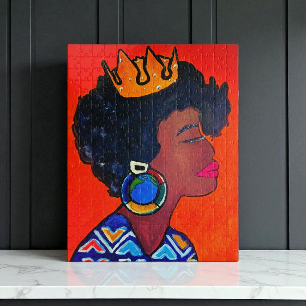 Queen's Crown Puzzle - Multiple Sizes (pieces) - Empowering Art for All Ages Printify