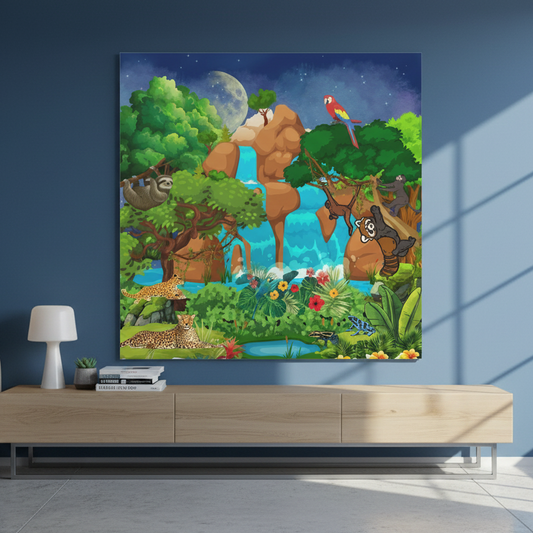 Canvas Gallery Wraps, Jungle Wild Life Art, Animal Wall Art, Nature, Safari Home Decor