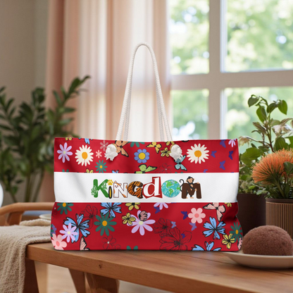 Vibrant Floral Kingdom Weekender Bag - Perfect for Travel & Beach