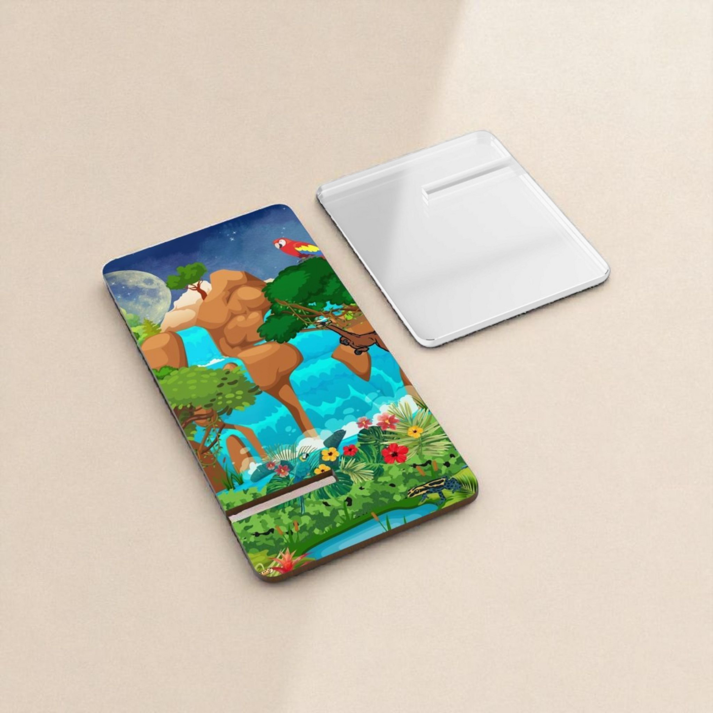 Tropical Paradise Mobile Display Stand with Nature Design