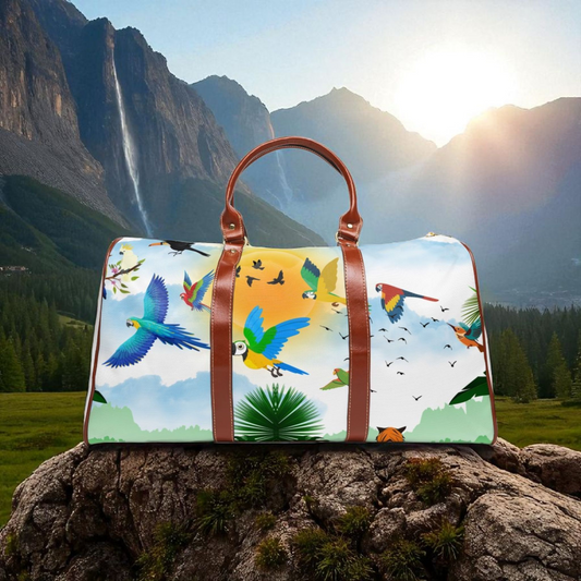 Vibrant Tropical Waterproof Travel Bag - Perfect for Adventurers and Getaways