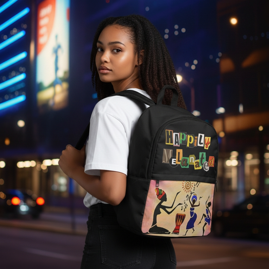 Artisan Tribal Laptop Backpack - Water-Resistant Outdoor Travel Bag