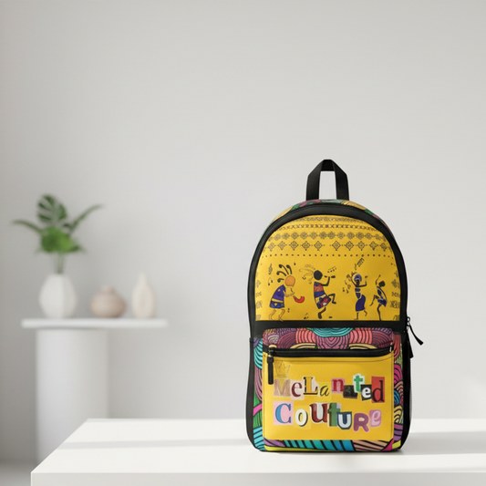 Colorful Tribal Dance Backpack, Ethnic Music Festival Bag, Boho Rucksack