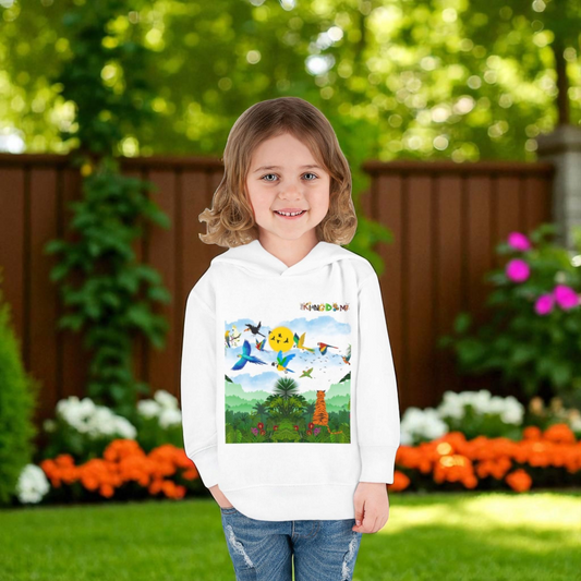 Tropical Birds Toddler Hoodie, Wild Life Theme Fleece Pullover, Kids Animal Sweater