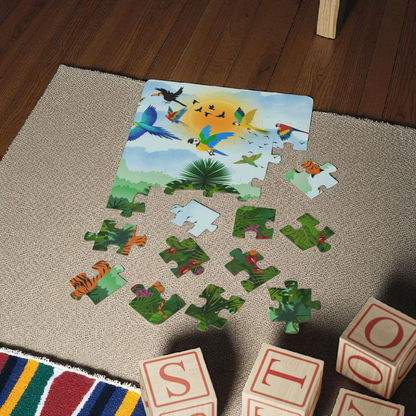 Colorful Jungle Adventure Puzzle for Kids – 30 Pieces – Fun Learning Activity