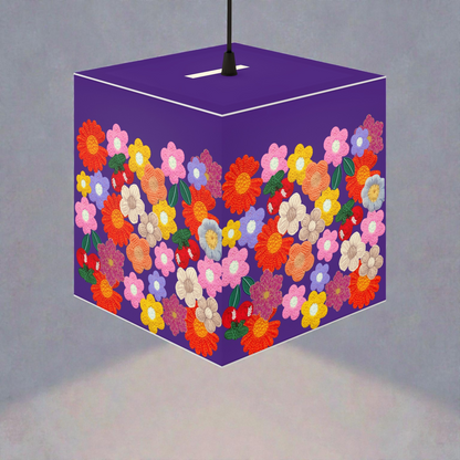 Floral Cube Lamp — Colorful Daisy Light Cube for Bedroom & Nursery