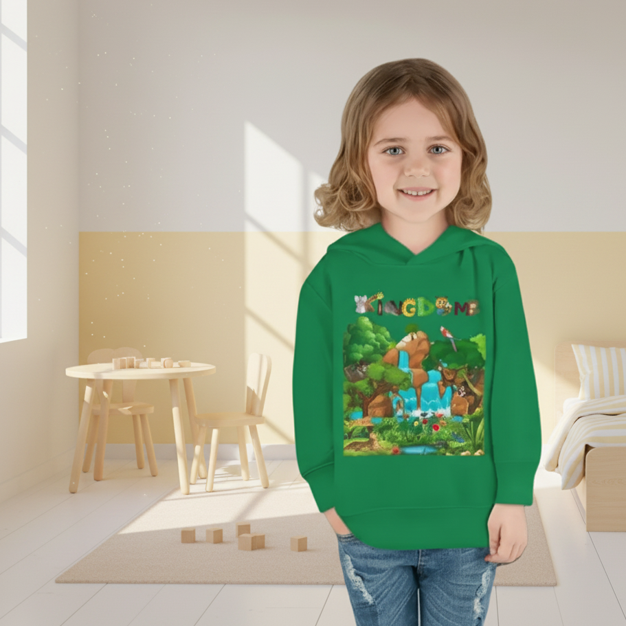 Jungle Life Toddler Hoodie, Kids Safari Pullover, Wildlife Theme , Graphic Nature Boy/Girl Jacket Printify