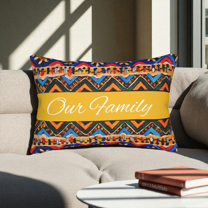 Ethnic Handmade Tribal Pattern Lumbar Pillow - Cozy and Decorative Sofa Accessory