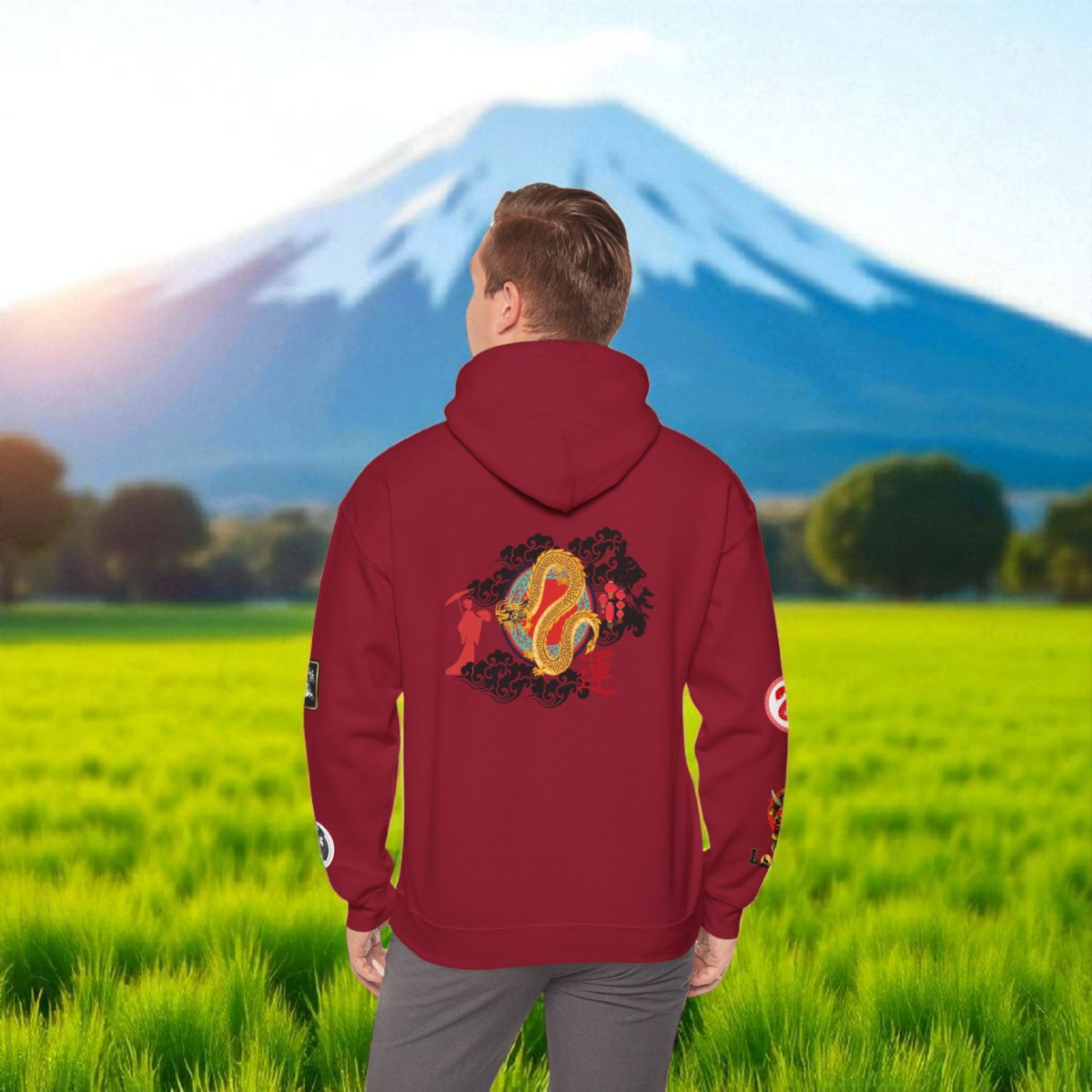 Dragon Ninja Themed Graphic Unisex  Hoodie Printify