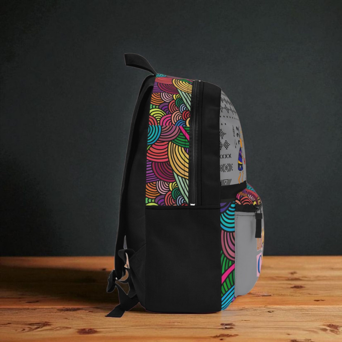 Stylish Tribal Dance Backpack, Ethnic Music Festival Bag, Boho Rucksack, Aztec Design Printify