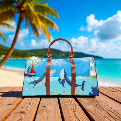 Whale Watching Waterproof Travel Bag - Stylish Beach Duffel for Adventures