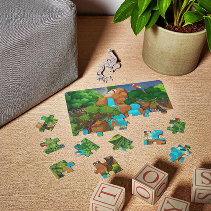 Kids' Puzzle, 30-Piece - Monkeys Animal in Jungle Educational Toy Game for Children