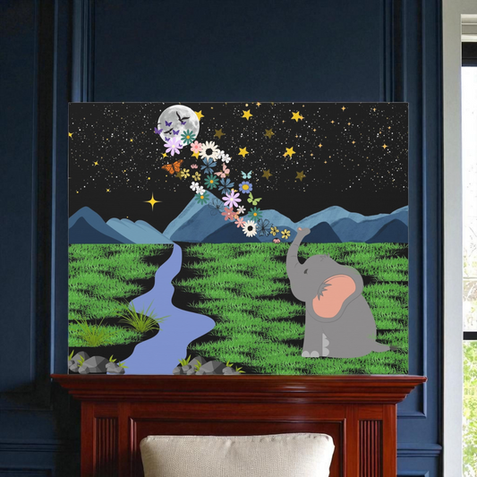 Elephant Canvas Wall Art - Canvas Gallery Wraps, Elephant Artwork, Wildlife Decor