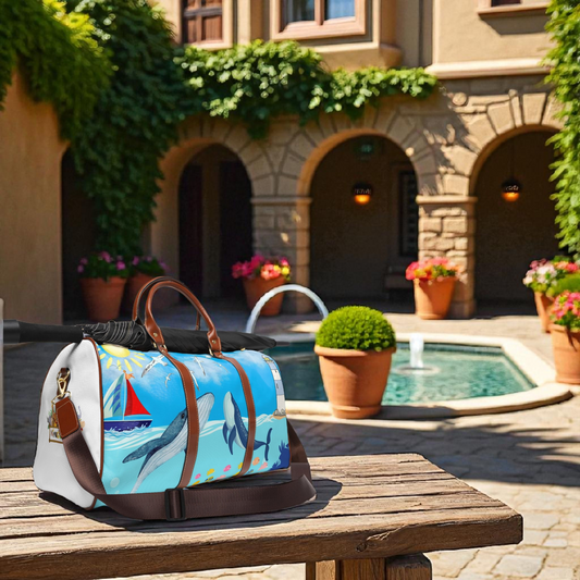 Whale Watching Waterproof Travel Bag - Stylish Beach Duffel for Adventures