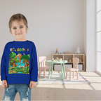 Jungle Animal Toddler Long Sleeve Tee, Wild Life Graphic Baby Shirt, Safari Theme Printify