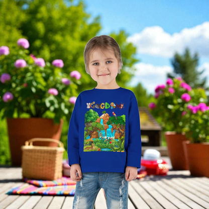 Jungle Animal Toddler Long Sleeve Tee, Wild Life Graphic Baby Shirt, Safari Theme