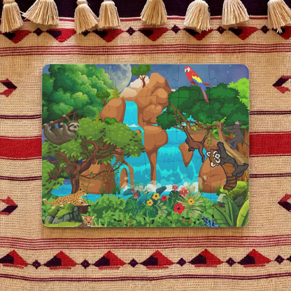 Kids' Puzzle, 30-Piece - Monkeys Animal in Jungle Educational Toy Game for Children