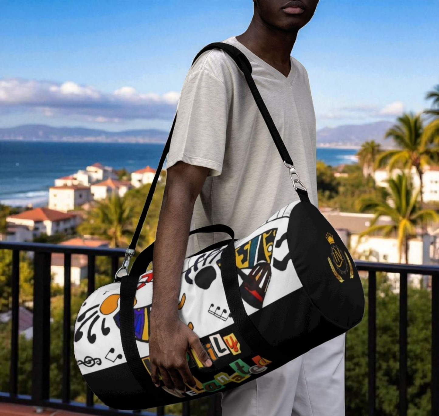 Ethnic Music Art Handmade Duffel - Bohemian Style Travel Bag
