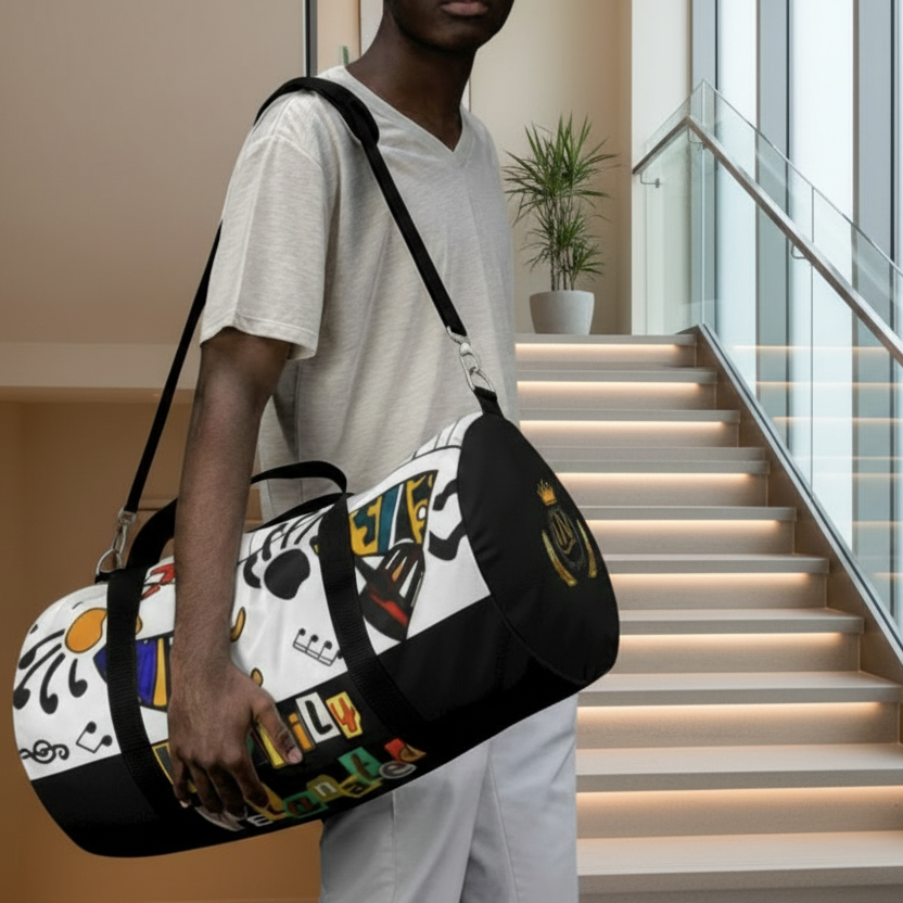 Ethnic Music Art Handmade Duffel - Bohemian Style Travel Bag Printify