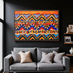 Original Tribal Artwork, Handcrafted Gallery Wrap in Walnut/Black Printify