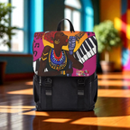Afro Singer, Ethnic Music-Inspired Unisex Shoulder Backpack - Stylish & Functional Printify