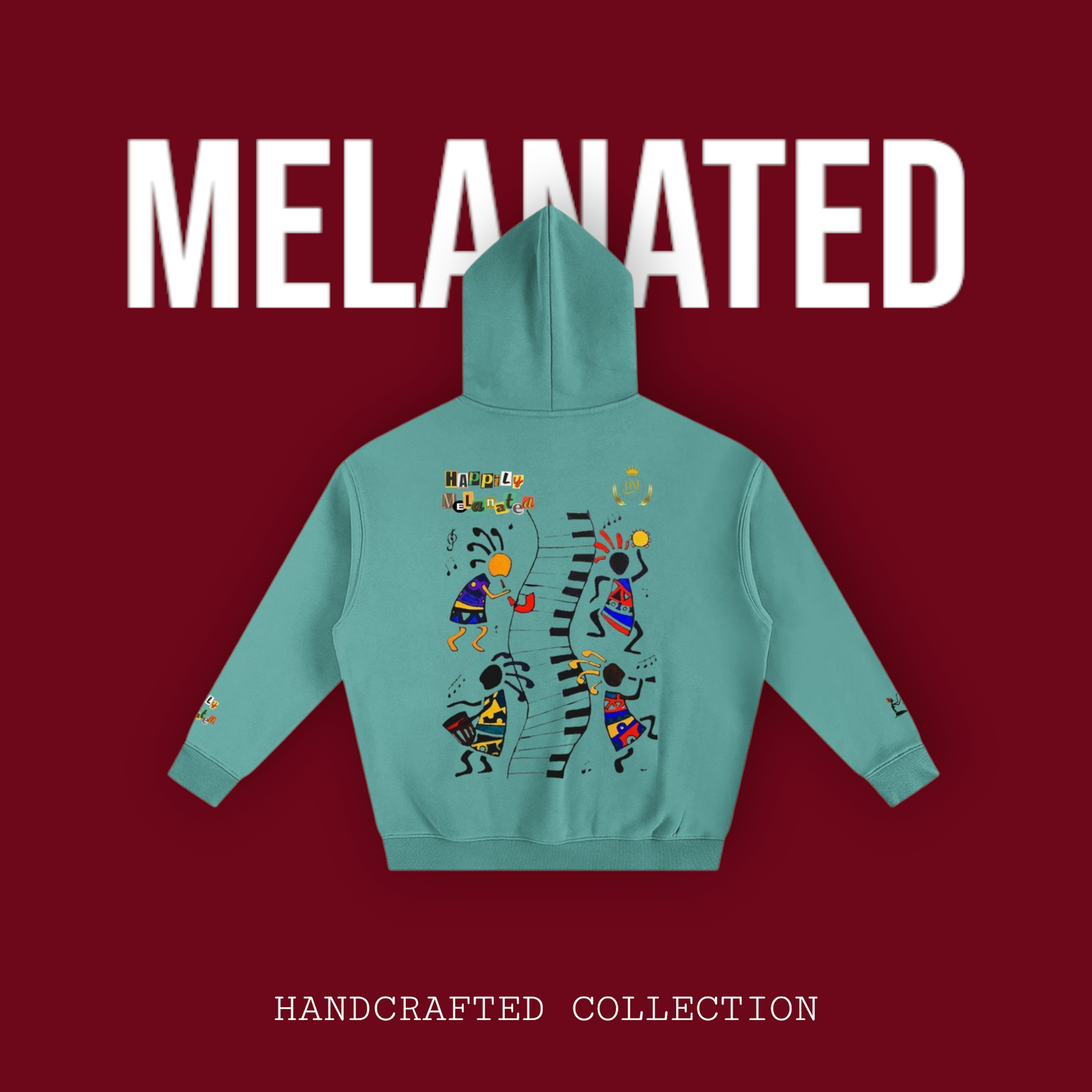 Afro Music Cartoon Unisex Oversize Fleeced Hoodie