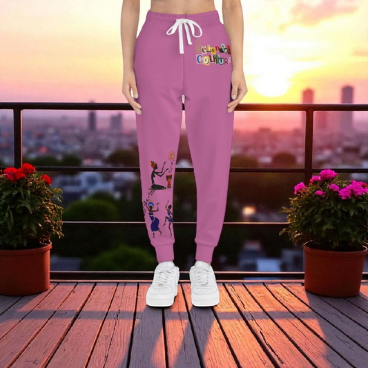 Afro Music Graphic Art Unisex Athletic Joggers, Running Leggings, Dance Pants