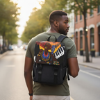 Afro Singer, Ethnic Music-Inspired Unisex Shoulder Backpack - Stylish & Functional Printify