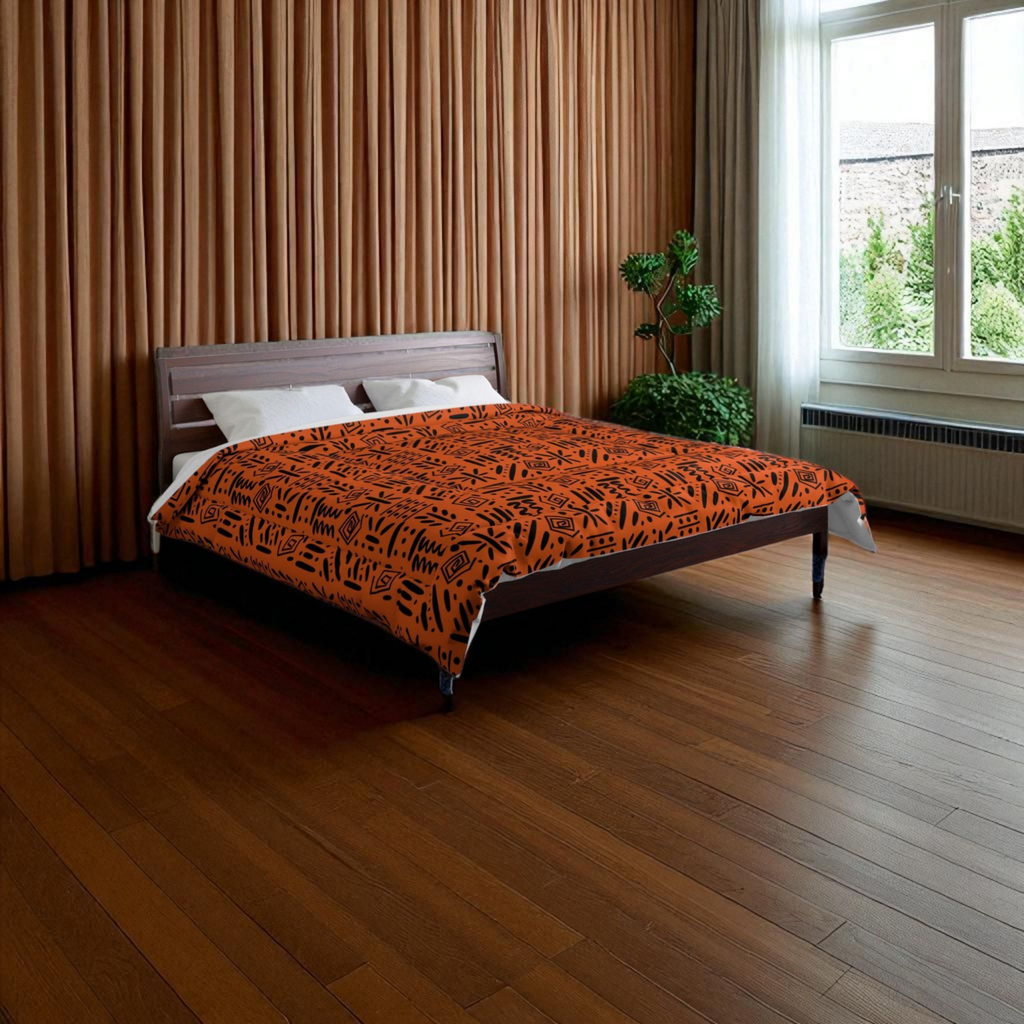 Boho Comforter, Aztec Pattern Bedding, Cozy Home Decor, Tribal Print Duvet Cover Printify